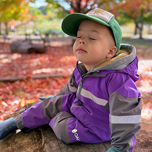 A child meditating